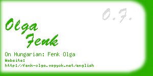 olga fenk business card